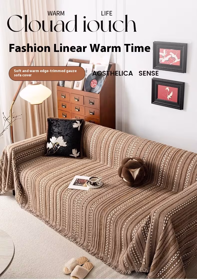 Retro Mid-ancient Sofa Cover Cloth Universal A Whole Full Cover Sofa Cover