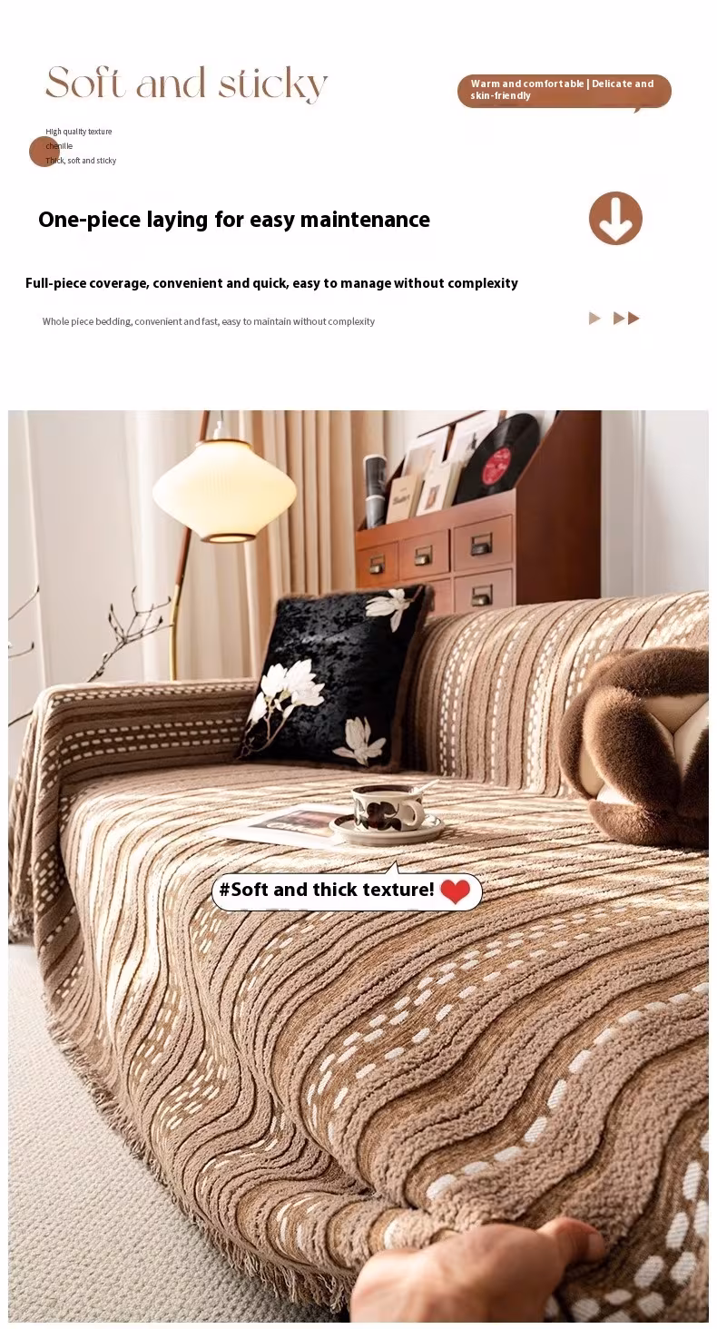 Retro Mid-ancient Sofa Cover Cloth Universal A Whole Full Cover Sofa Cover