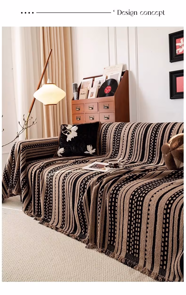 Retro Mid-ancient Sofa Cover Cloth Universal A Whole Full Cover Sofa Cover