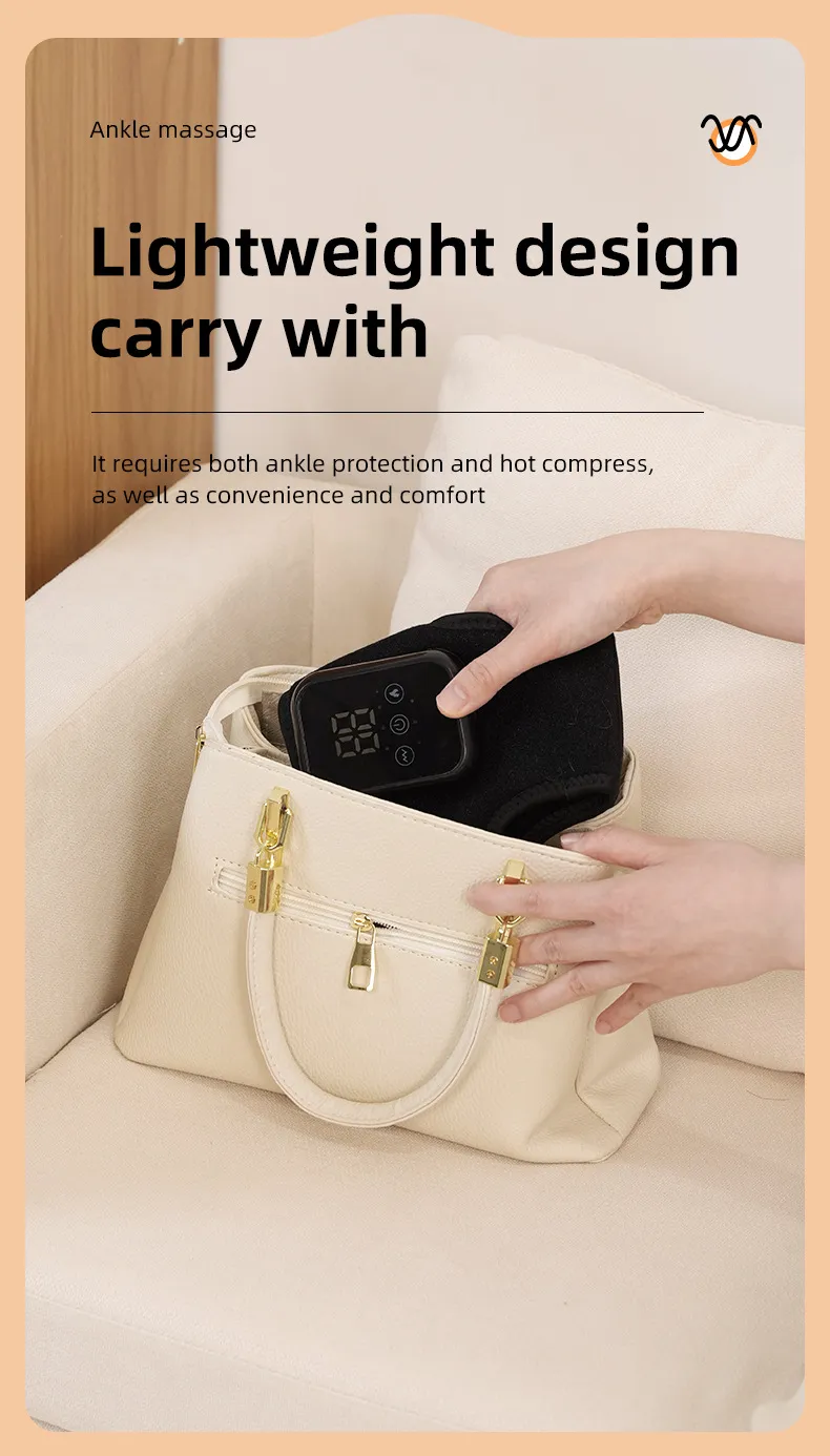 Electric Heating Ankle Massage Belt Protection Warm Hot Compress Ankle Heel Ankle Joint Massage Cordless Design Electric Hot Compress Massage