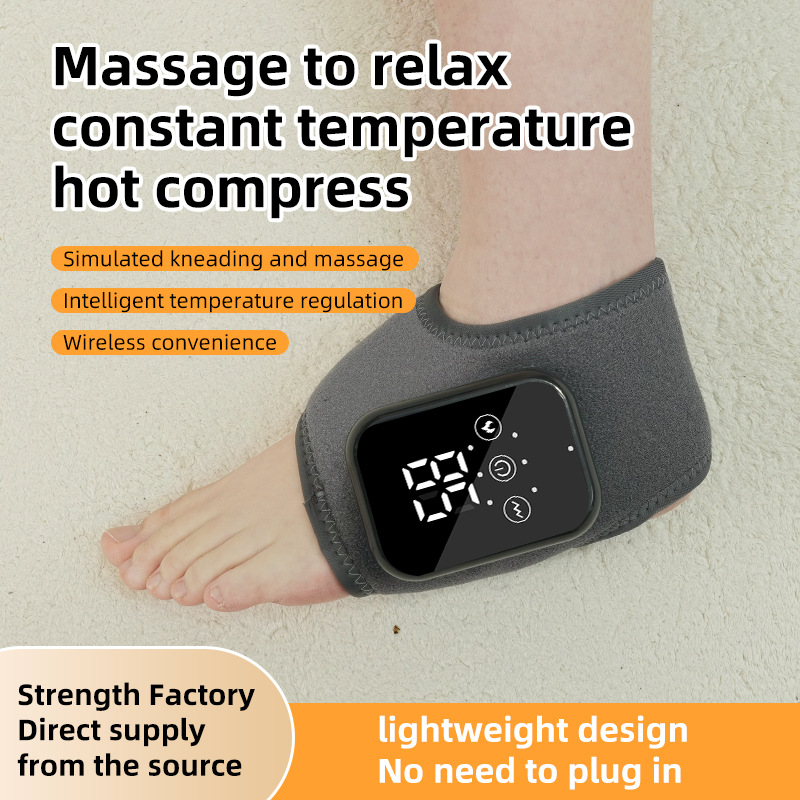 Electric Heating Ankle Massage Belt Protection Warm Hot Compress Ankle Heel Ankle Joint Massage Cordless Design Electric Hot Compress Massage