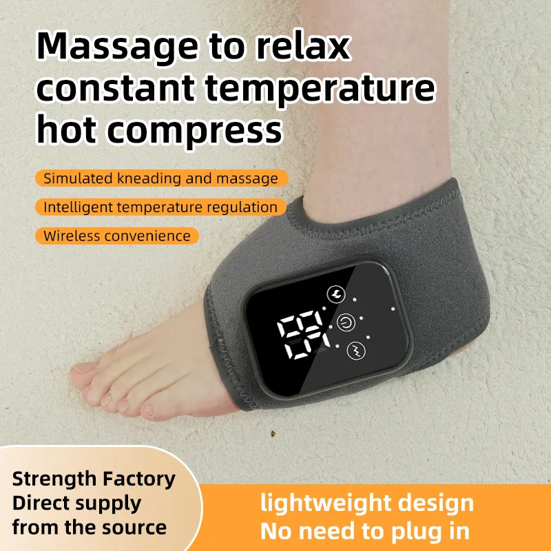 Electric Heating Ankle Massage Belt Protection Warm Hot Compress Ankle Heel Ankle Joint Massage Cordless Design Electric Hot Compress Massage
