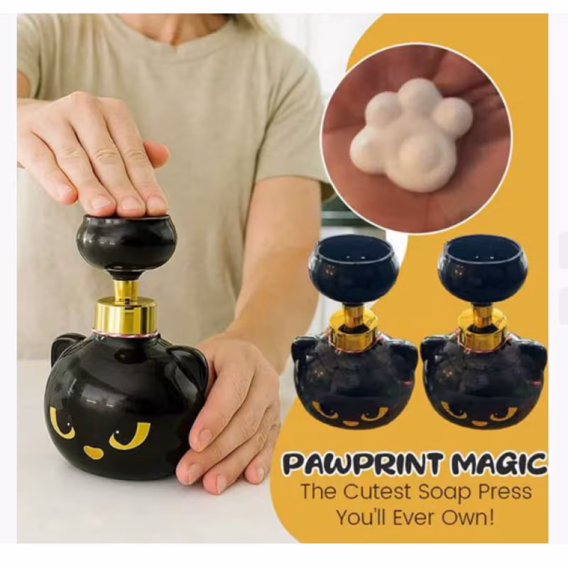 Cute Cat Paw Foam Soap Dispenser Funny Cute Cat Paw Flower Shape Foam Soap Pump Bottles Cat Lover Gift For Bathroom Kitchen