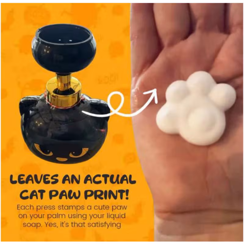 Cute Cat Paw Foam Soap Dispenser Funny Cute Cat Paw Flower Shape Foam Soap Pump Bottles Cat Lover Gift For Bathroom Kitchen