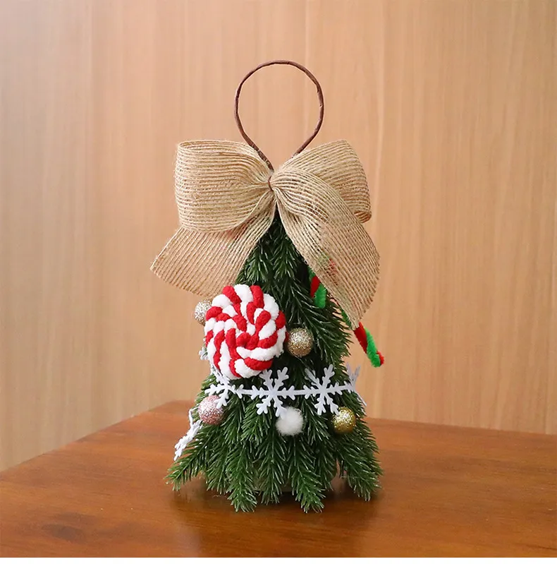 Mini Christmas Tree Ornaments Diy Christmas Decorations Home Bedroom Party Decorations Desktop Children New Year Christmas Gift