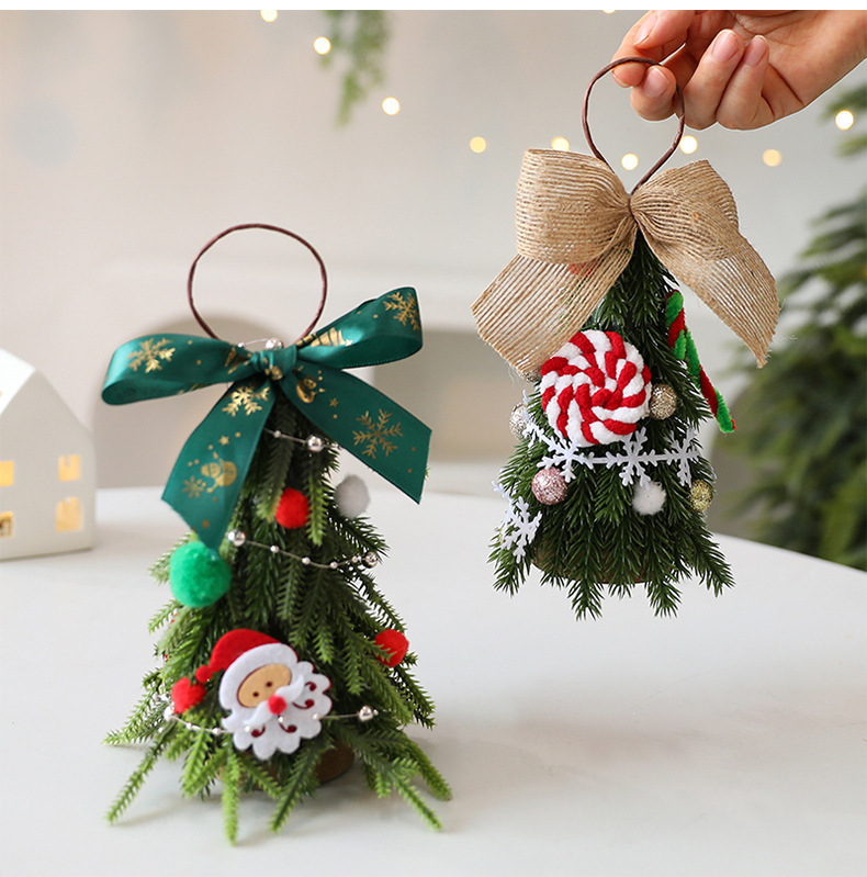 Mini Christmas Tree Ornaments Diy Christmas Decorations Home Bedroom Party Decorations Desktop Children New Year Christmas Gift