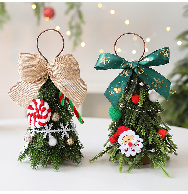 Mini Christmas Tree Ornaments Diy Christmas Decorations Home Bedroom Party Decorations Desktop Children New Year Christmas Gift