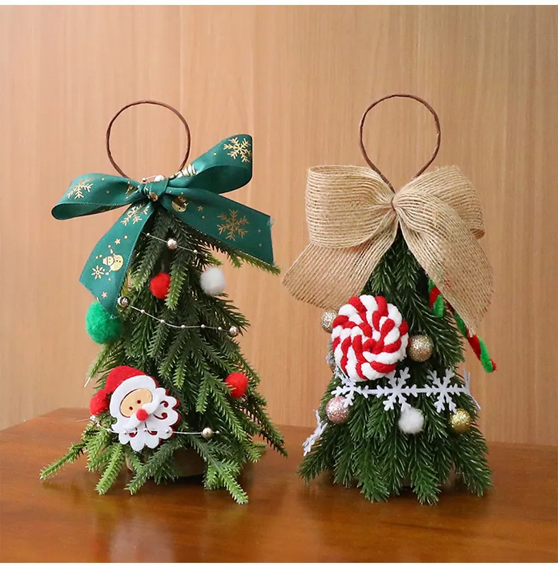 Mini Christmas Tree Ornaments Diy Christmas Decorations Home Bedroom Party Decorations Desktop Children New Year Christmas Gift