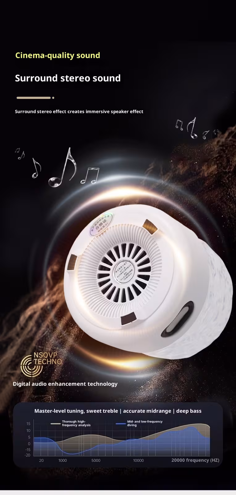 New Water Ripple Smart A Large Model Conversation Bluetooth Stereo Light Romantic Bedroom Bedside Ambience Light