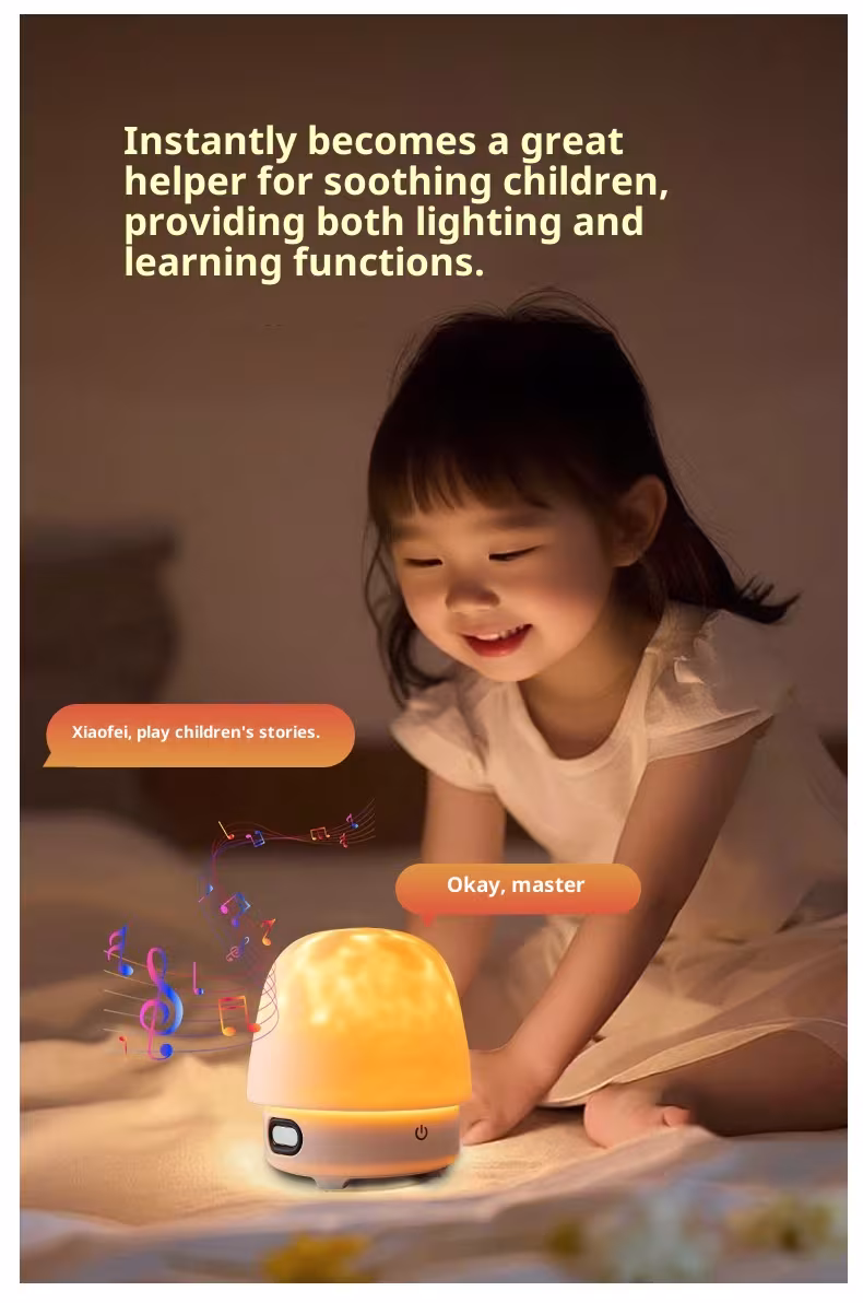 New Water Ripple Smart A Large Model Conversation Bluetooth Stereo Light Romantic Bedroom Bedside Ambience Light