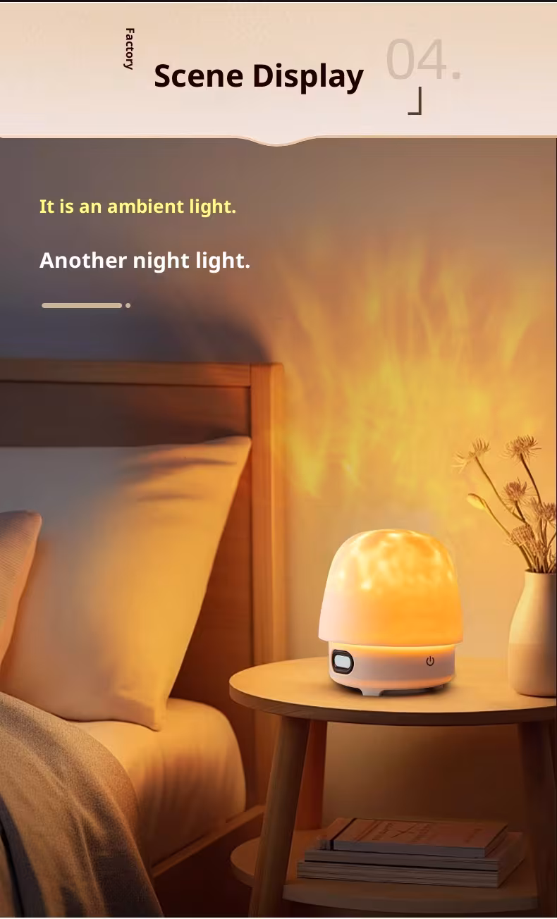 New Water Ripple Smart A Large Model Conversation Bluetooth Stereo Light Romantic Bedroom Bedside Ambience Light