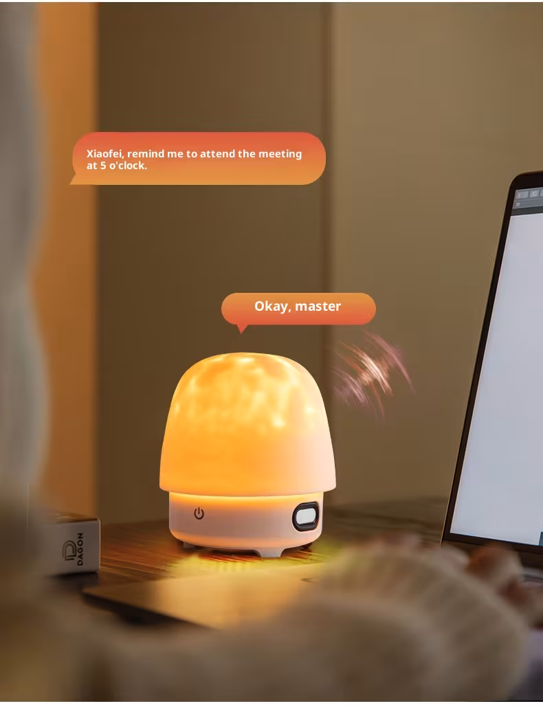 New Water Ripple Smart A Large Model Conversation Bluetooth Stereo Light Romantic Bedroom Bedside Ambience Light
