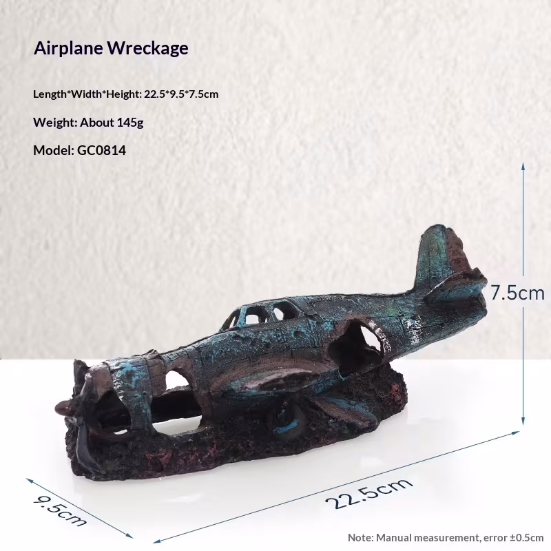 Pirate Ship Aquarium Landscape Fish Tank Decorative Ship Hideout Ornament Hollow Resin Ship Wreck