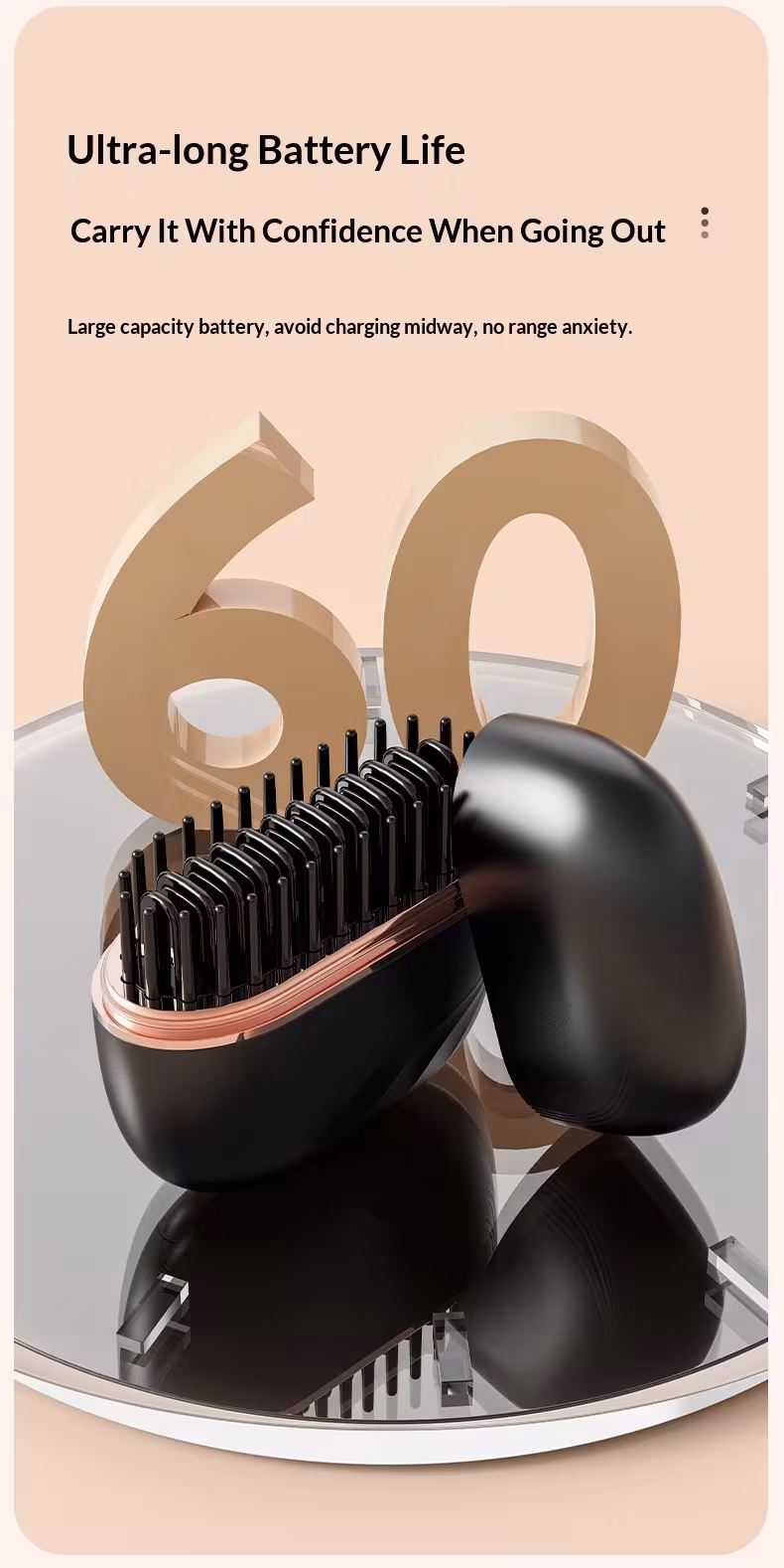New Mini Charging Hair Straightener Comb