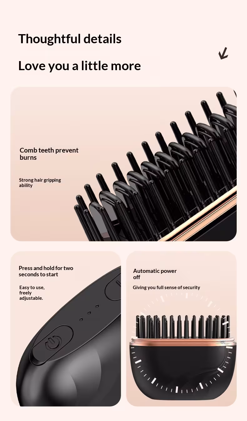 New Mini Charging Hair Straightener Comb