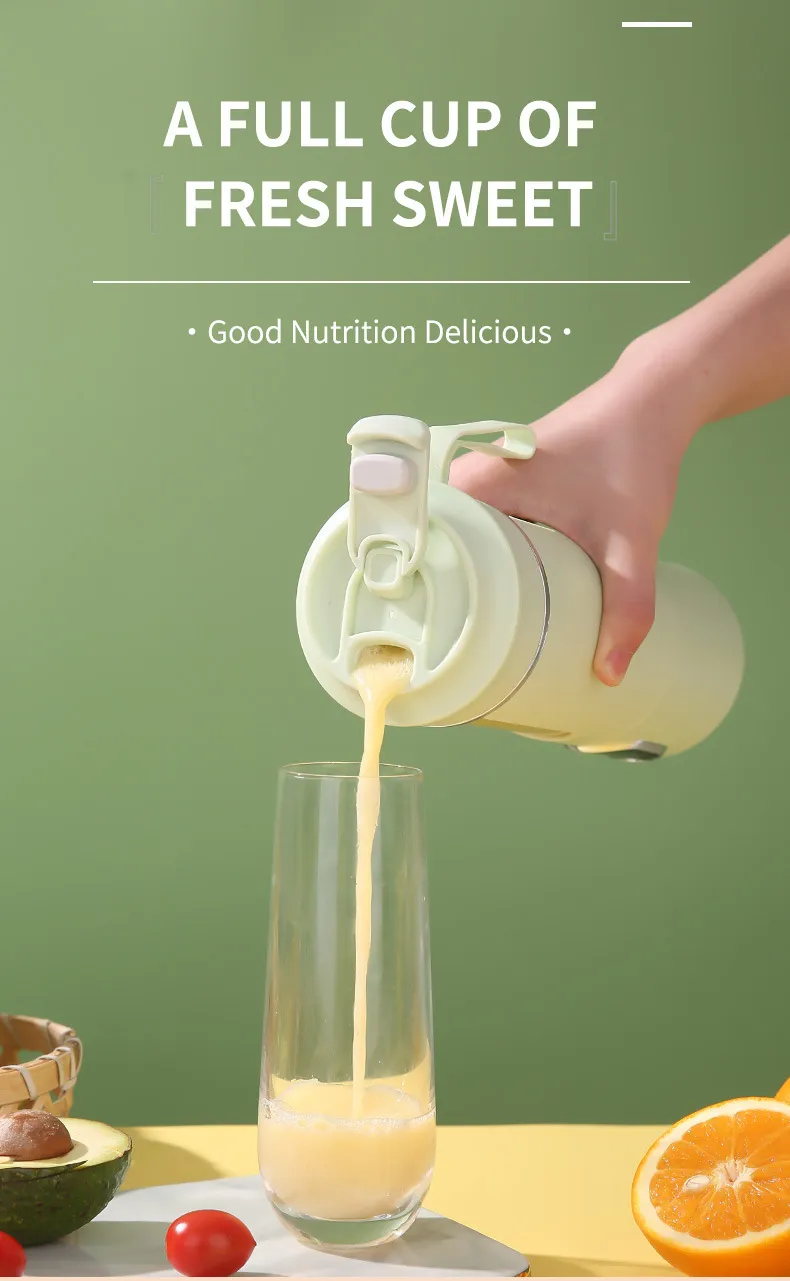 Portable Rechargeable Juice Blender Compact Handheld Electric Smoothie Maker For Travel Office Home