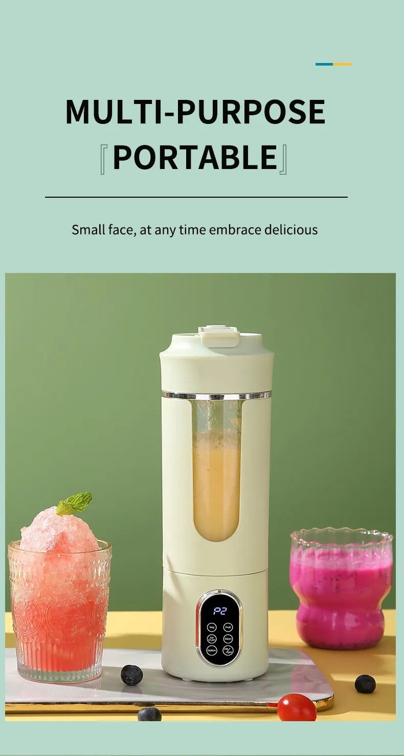 Portable Rechargeable Juice Blender Compact Handheld Electric Smoothie Maker For Travel Office Home