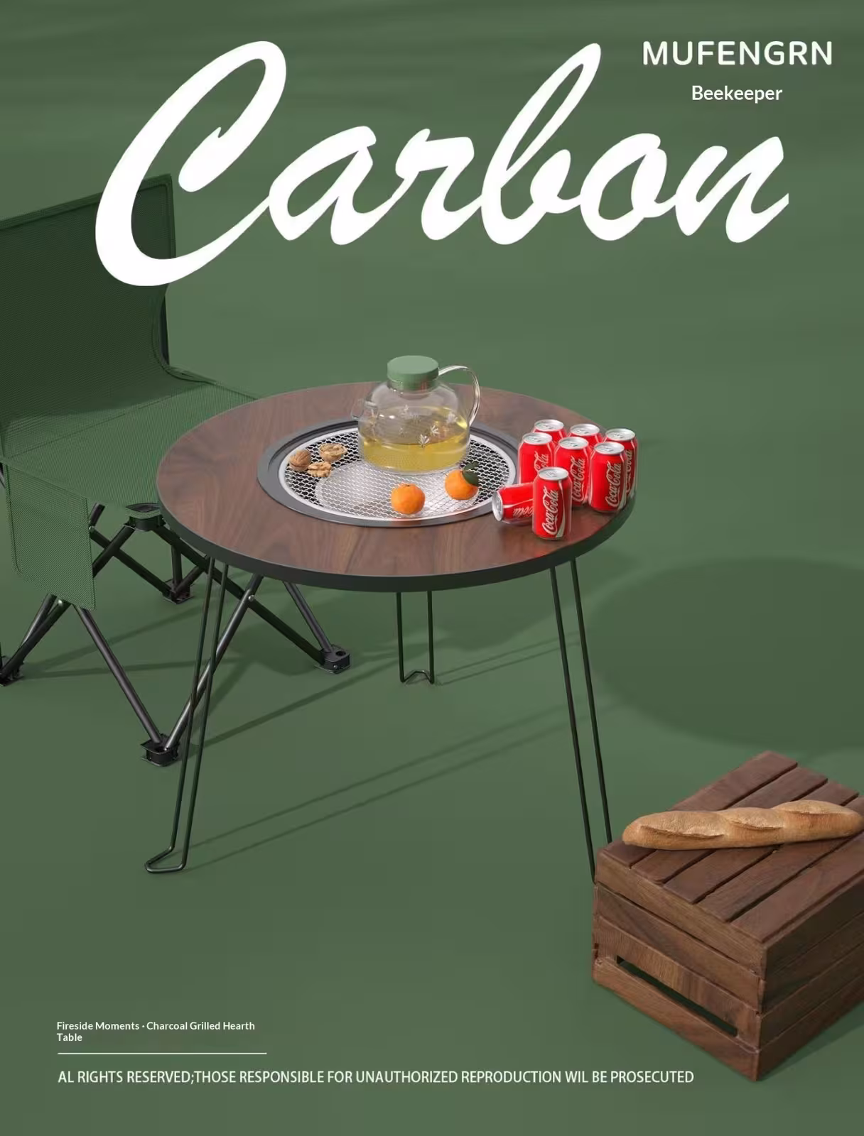 60cm Tea-boiling And Barbecue Folding Table