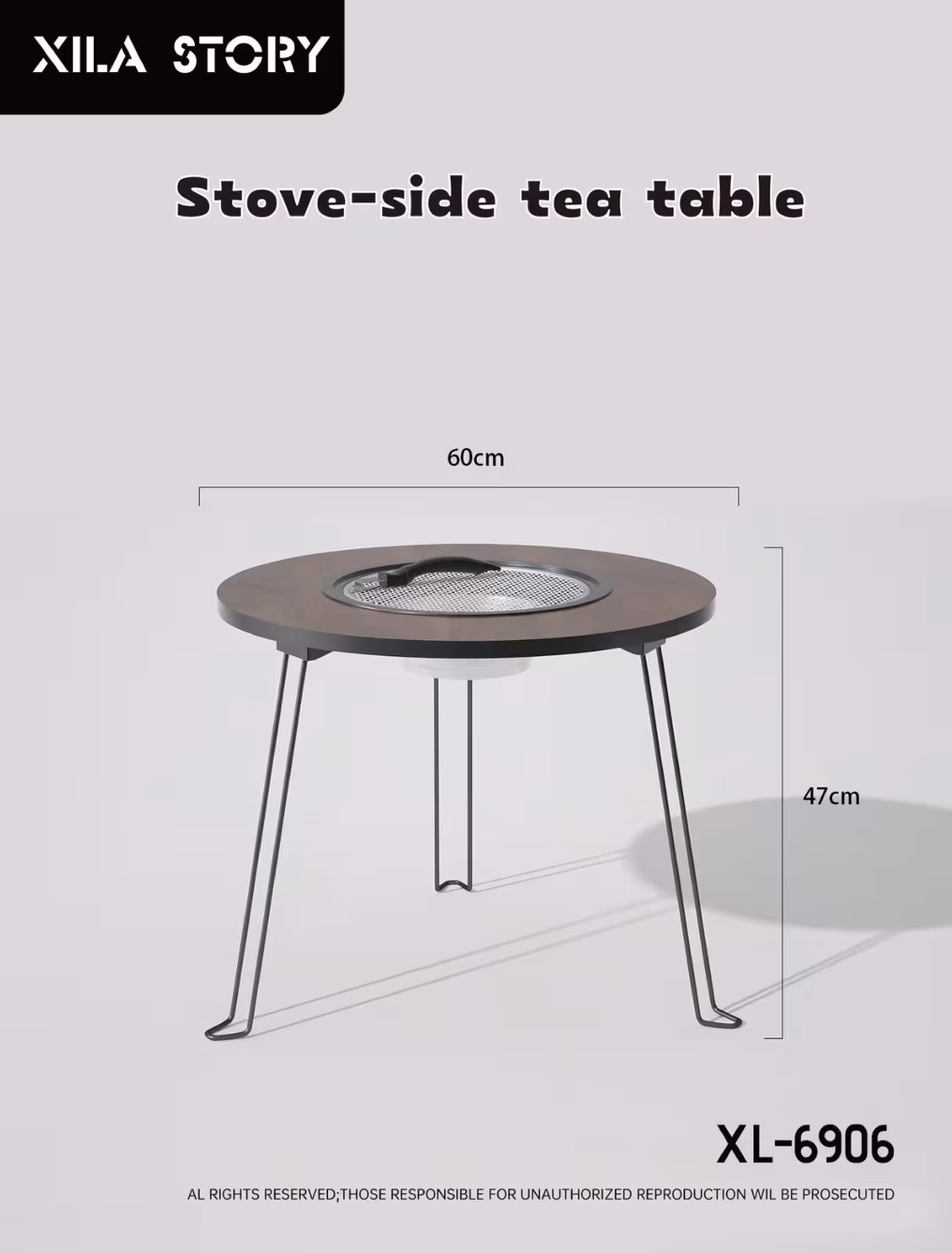 60cm Tea-boiling And Barbecue Folding Table