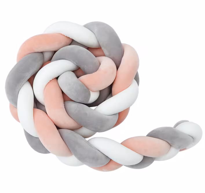 Baby Bumper Bed Braid Knot Pillow Cushion Bumper for Infant cuna Bebe lit Crib Protector Cot Bumper Room Decor