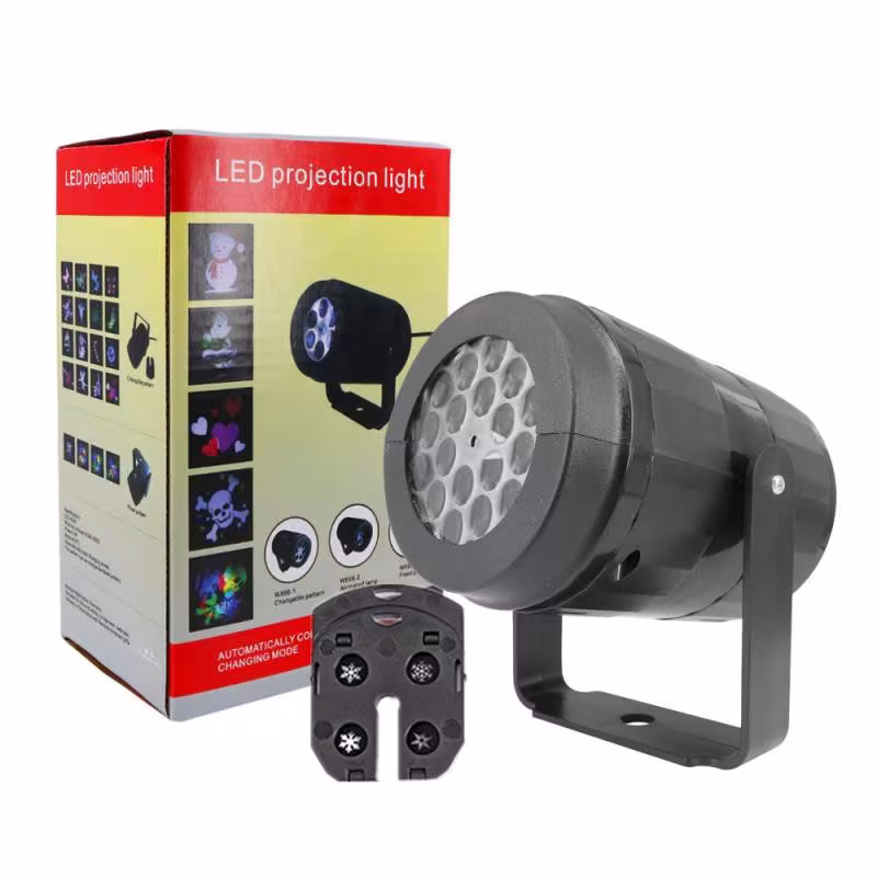 Christmas Party Lights Snowflake Projector Light Led Stage Light Rotating Xmas Pattern Outdoor Holiday Lighting Garden Christmas Decor
