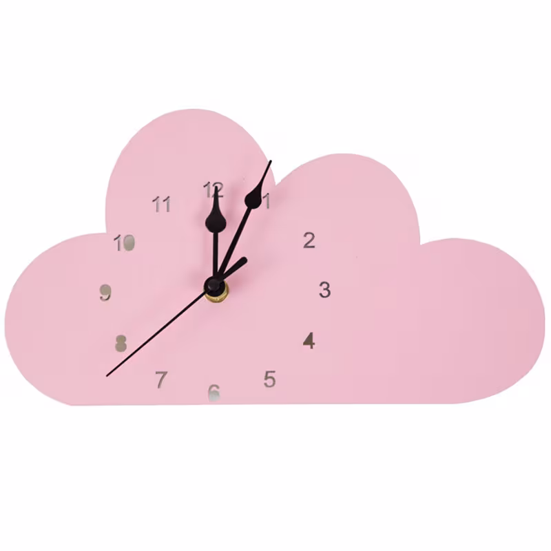 Wooden cartoon wall clock