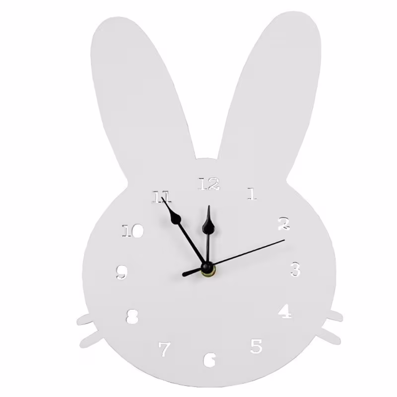 Wooden cartoon wall clock
