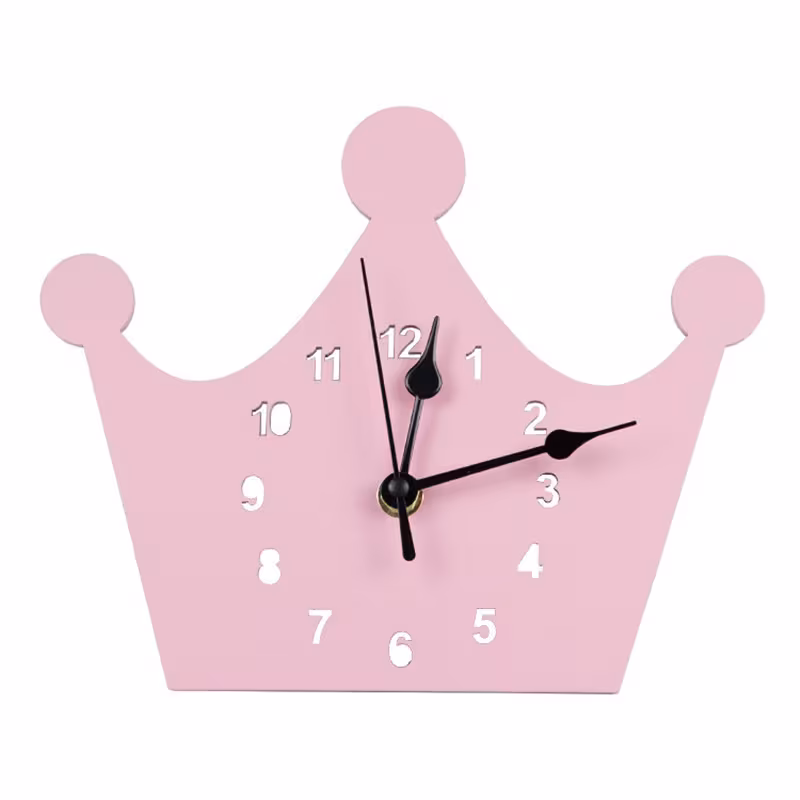 Wooden cartoon wall clock