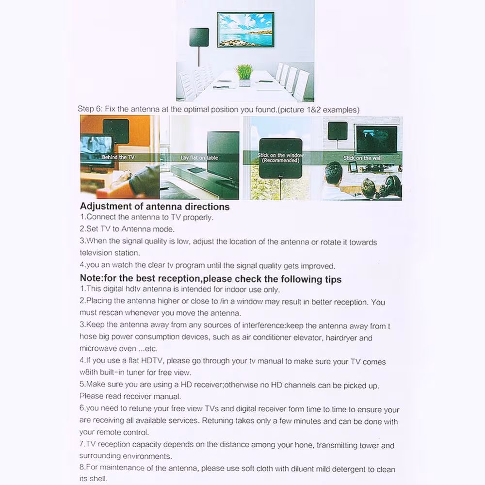 Mini Digital TV Antenna DVB-T2