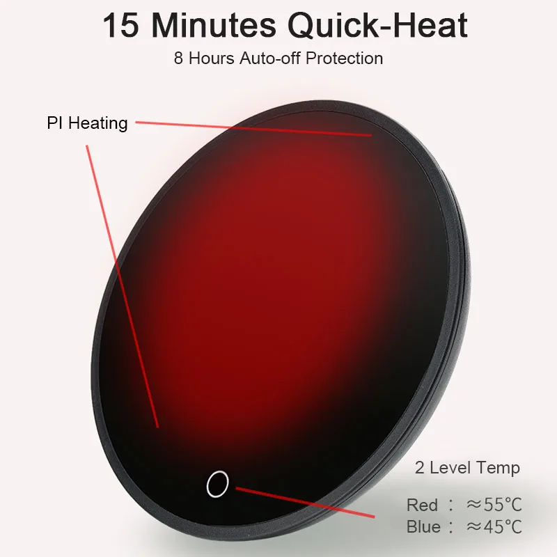 Coffee Mug Cup Warmer for Home Office Milk Tea Water Heating